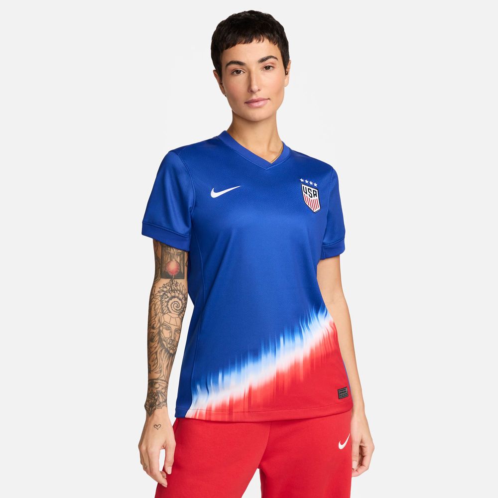 Nike Women's Uswnt 2024 Stadium Away Soccer Dri-Fit Stars Patch Replica Jersey