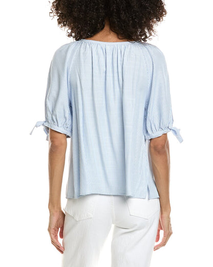 OFF WHITE/BLUE MINI STRIPE-JL--