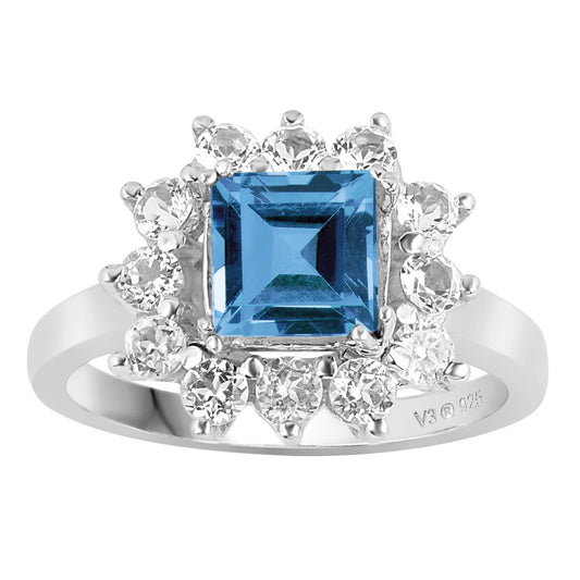 Blue, White-