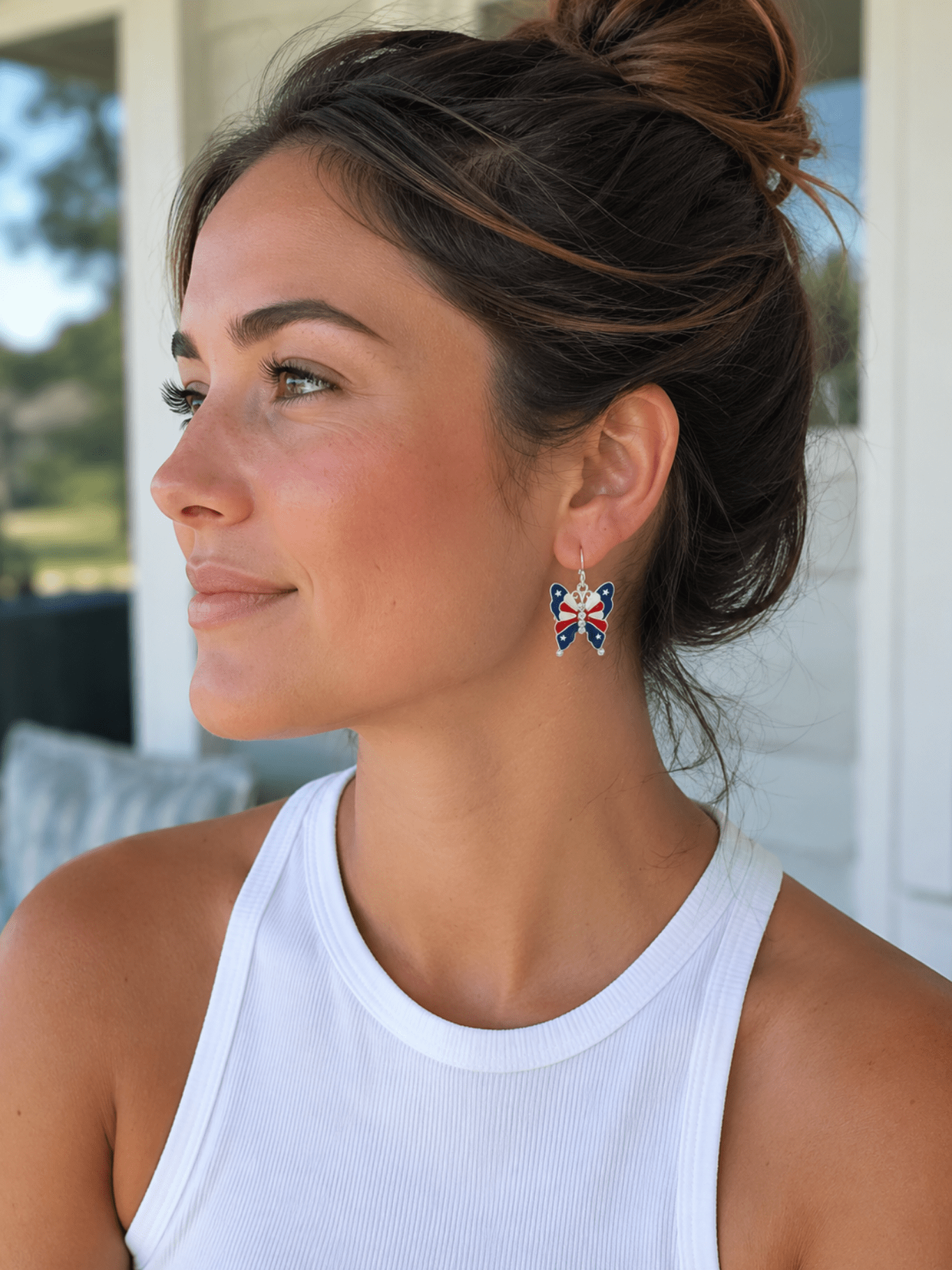 Silver, Red, White and Blue-