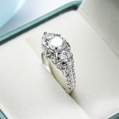 Crystal & Cubic Zirconia Round-Cut Botanical Ring-3