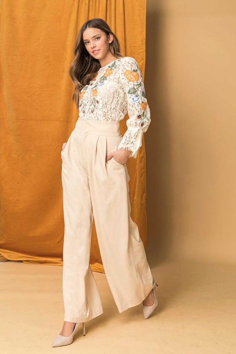 Embroidered Lace Top