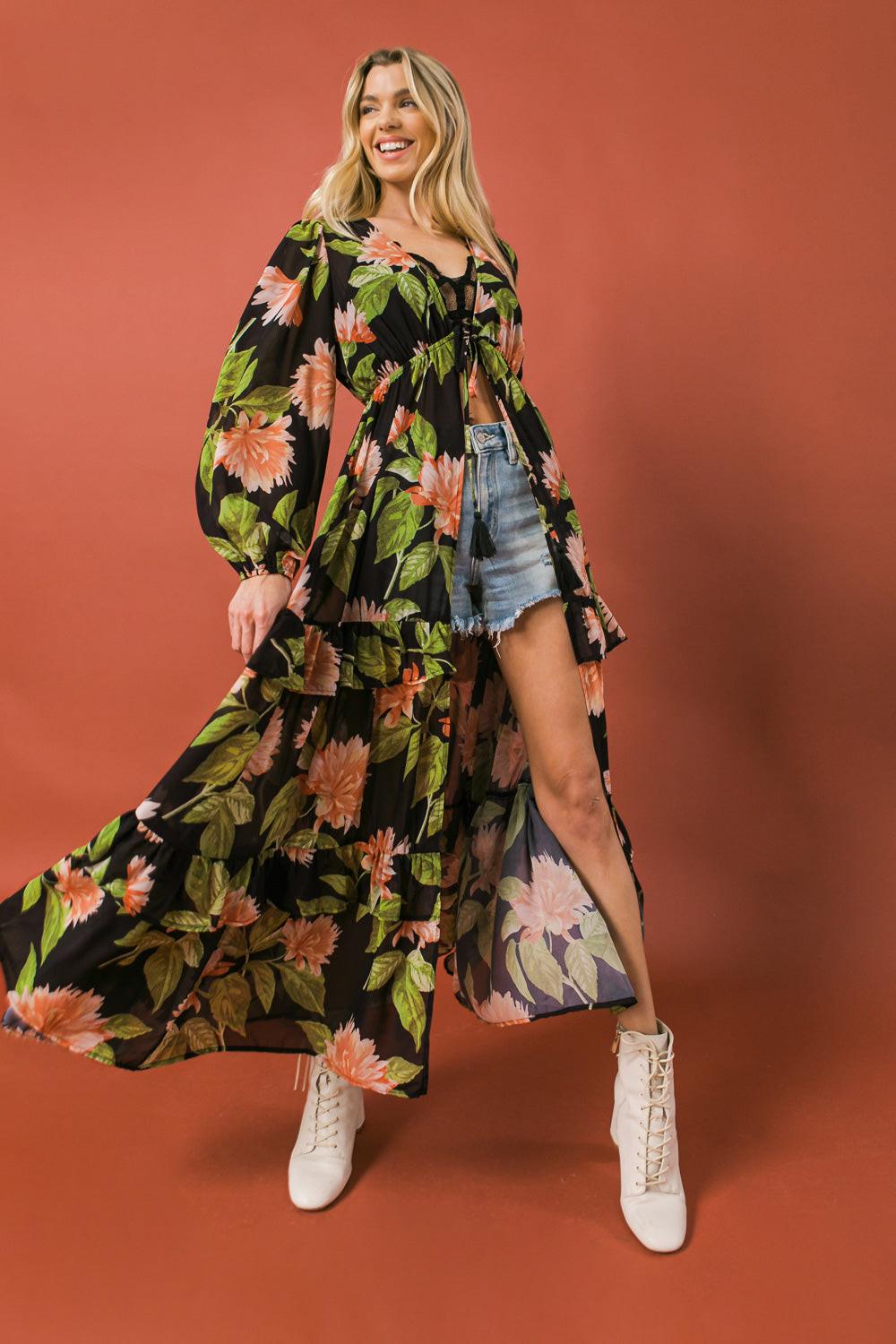 Bein With the Basics Woven Maxi Cover up