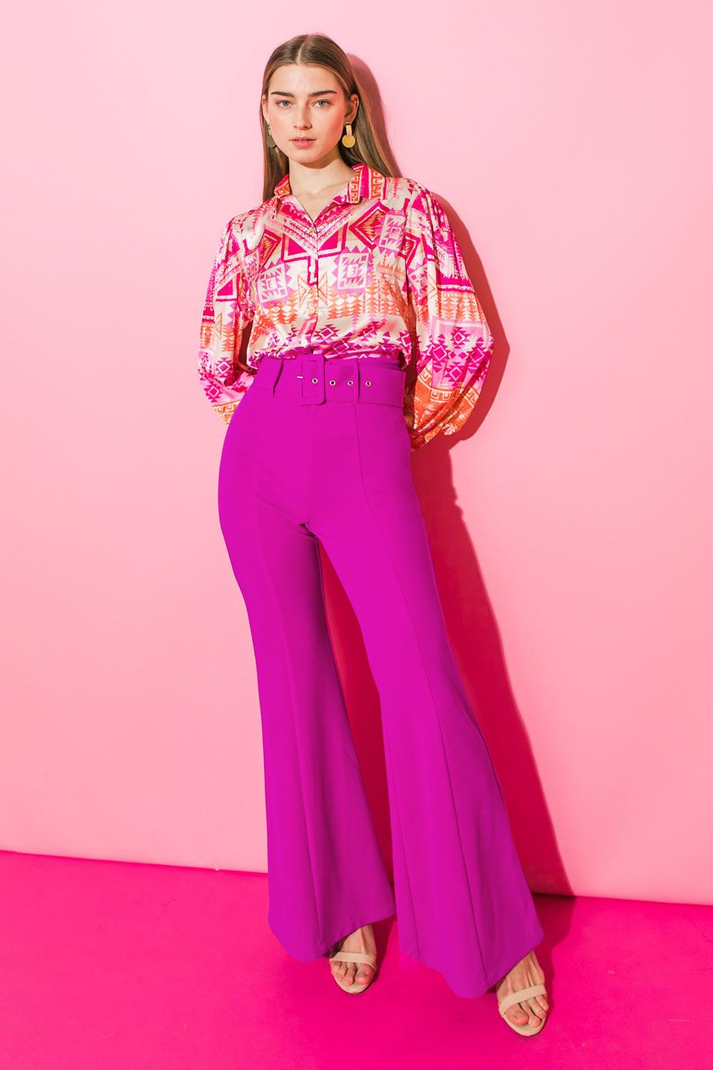 Countdown the Hours Woven Flared Pants