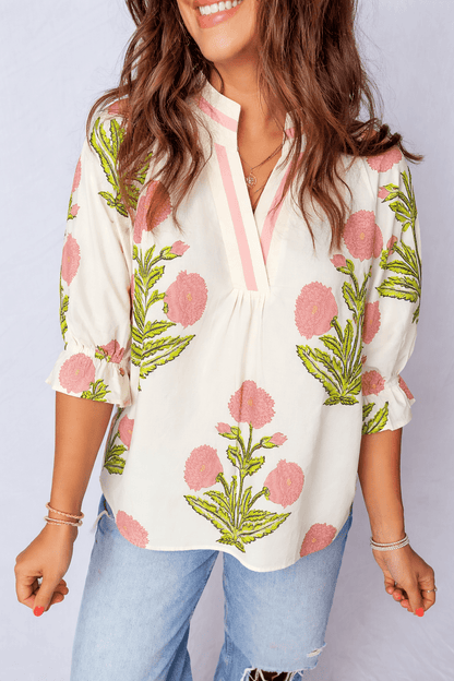 Threaded Pear Noelle 3 4 Sleeve Blouse
