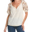 ANTIQUE WHITE/MOCHA FLORAL PAT