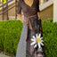 Black & Taupe Daisy Border