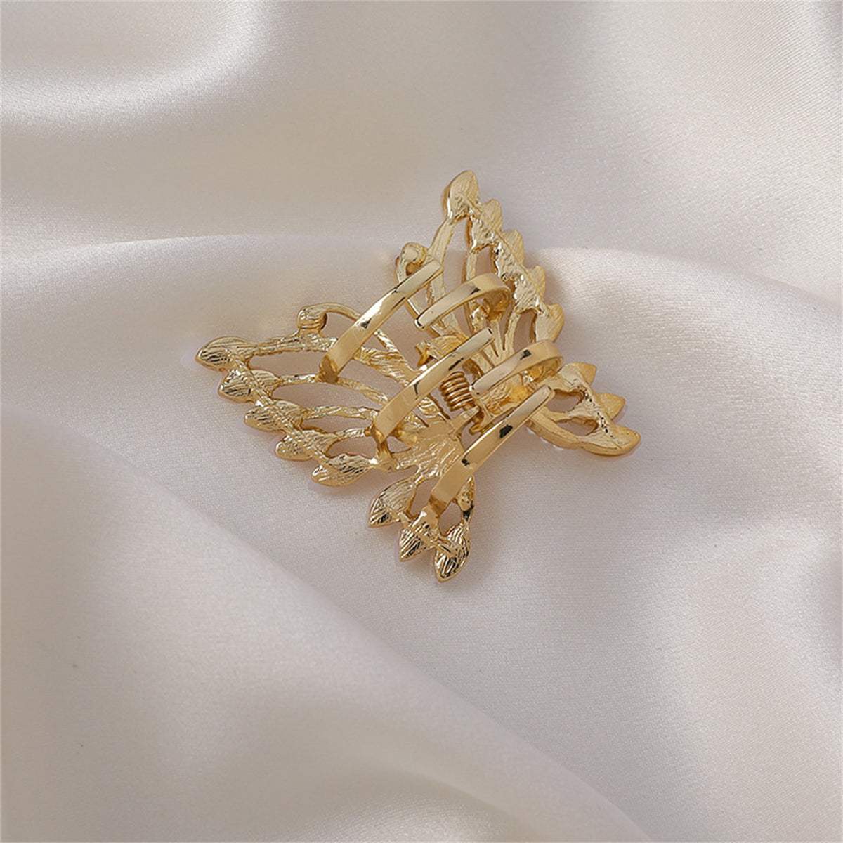 Pearl & Cubic Zirconia Goldtone Butterfly Hair Clip