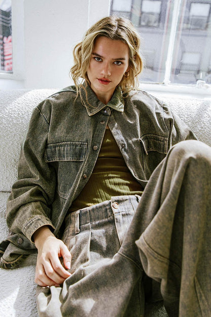 Stuck in Your Ways Denim Top