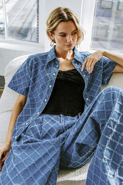 It's a Secret Denim Top