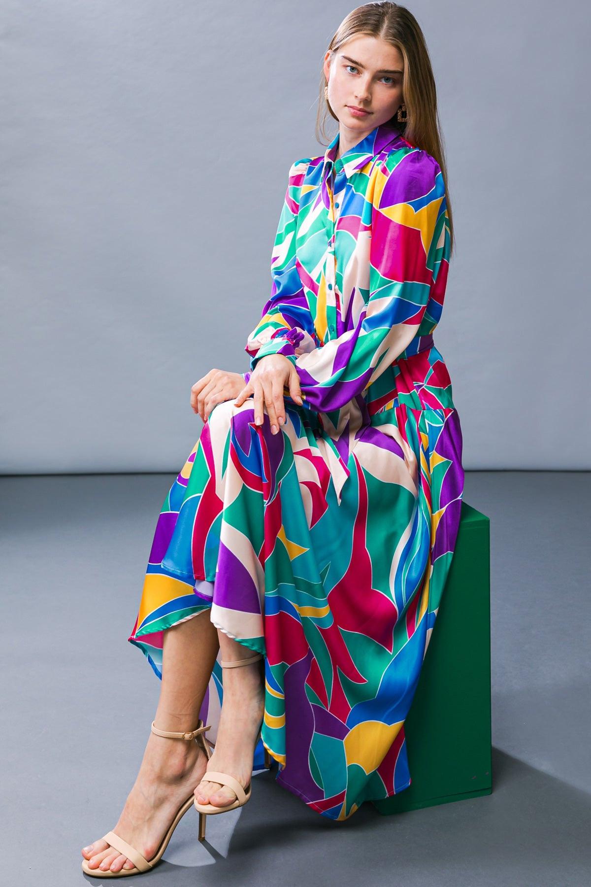 Focused on Priorities Woven Midi Dress