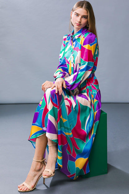 Focused on Priorities Woven Midi Dress