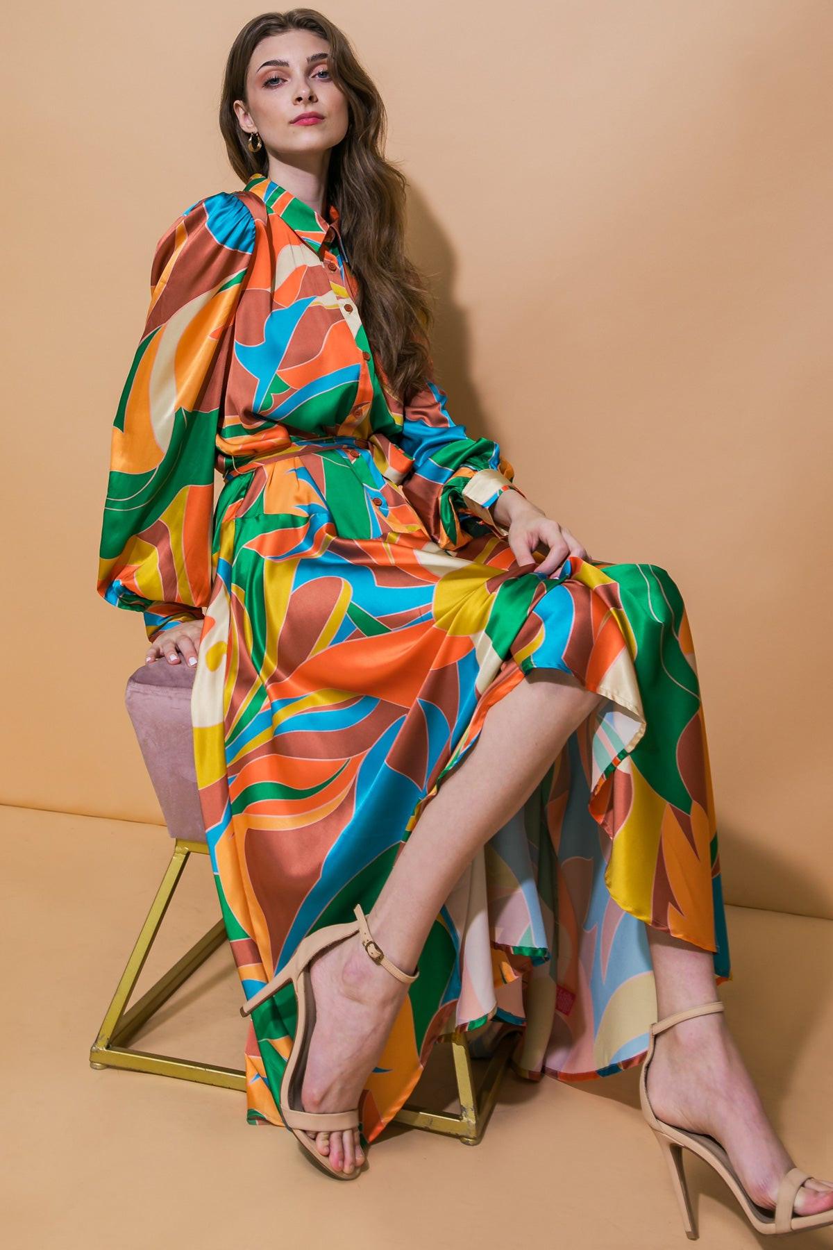 Focused on Priorities Woven Midi Dress