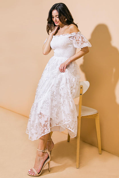 Love in Your Eyes Woven Midi Dress