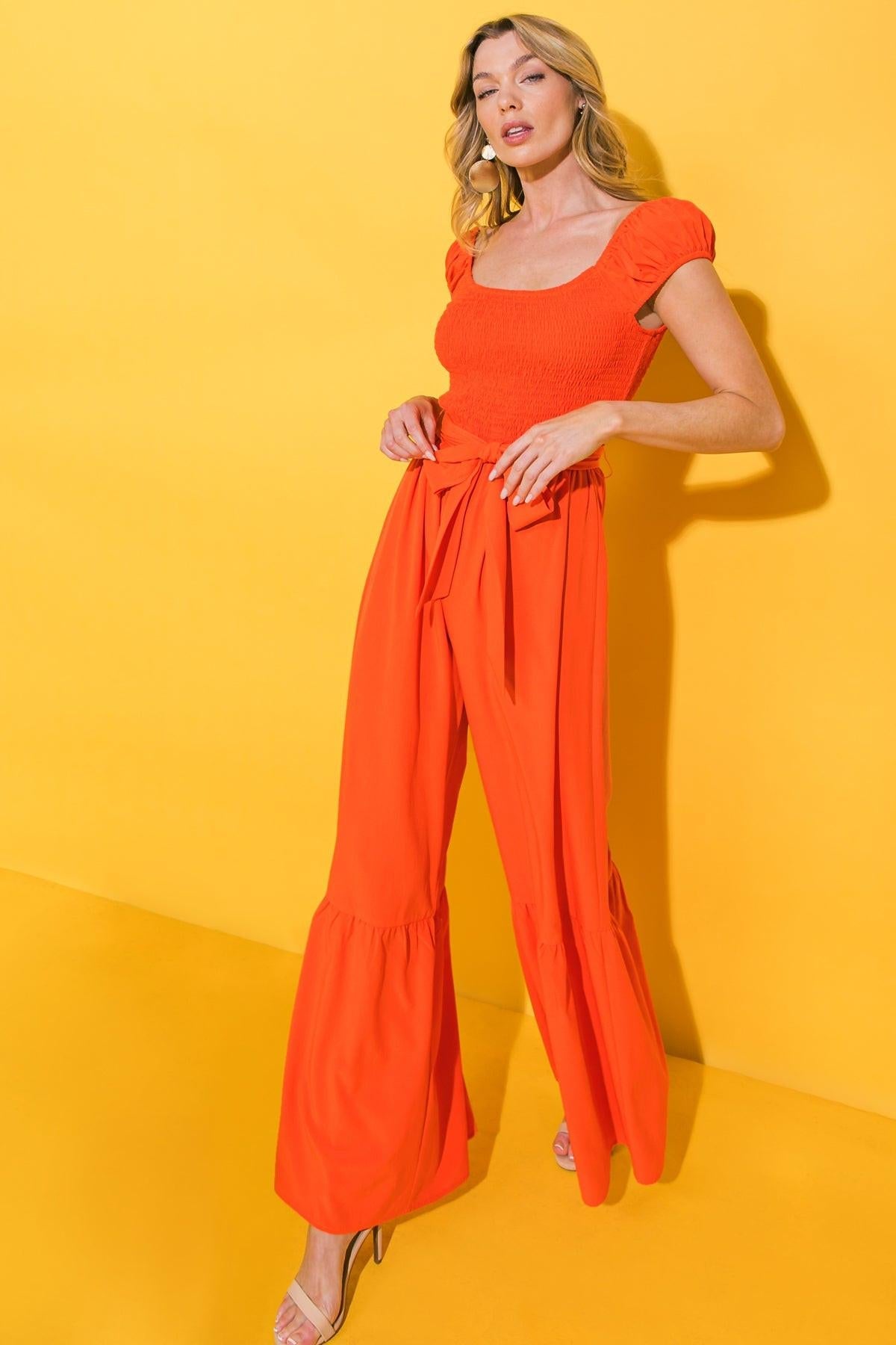 Smile Afternoon in Woven Jumpsuit