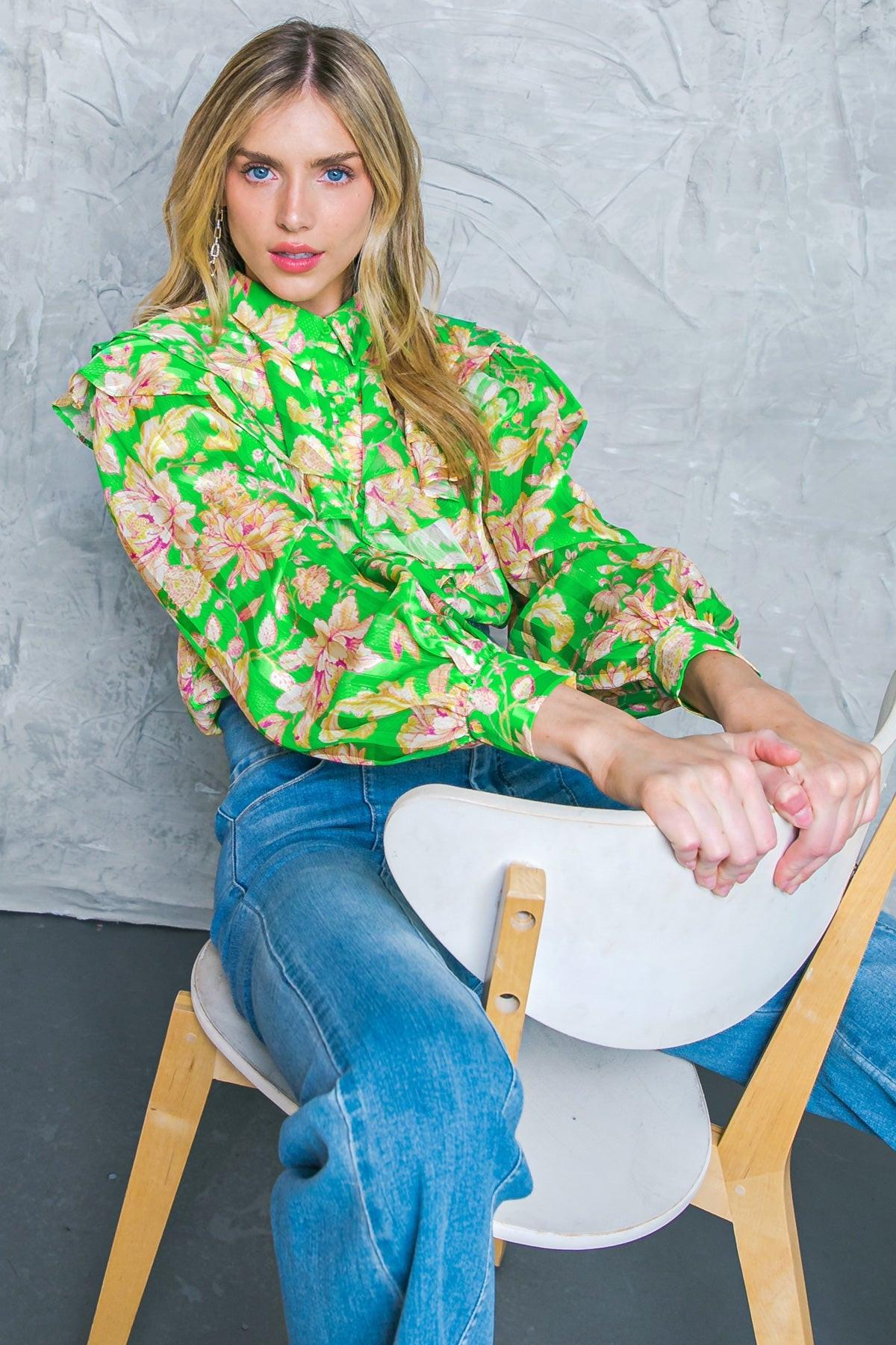 Stuck on an Island Woven Top
