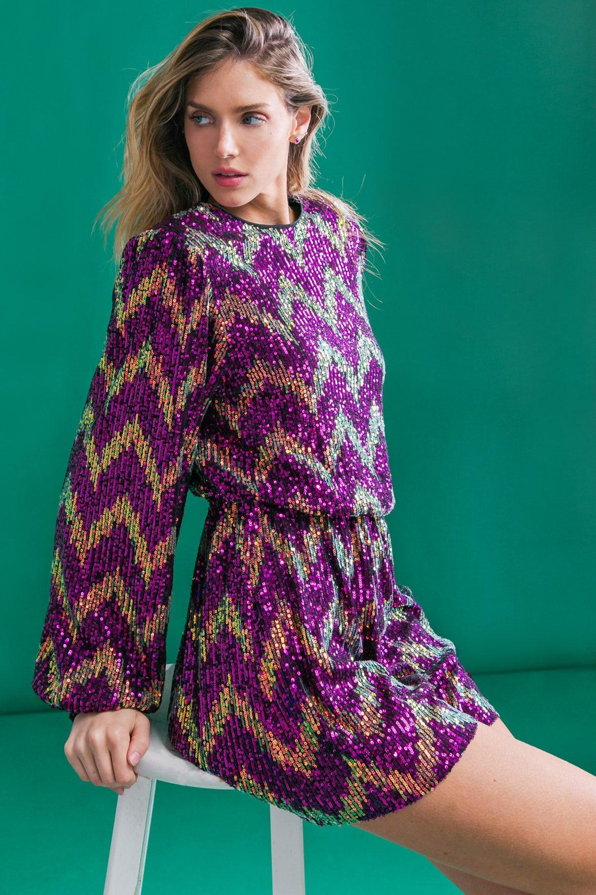 Real Allure Sequin Romper