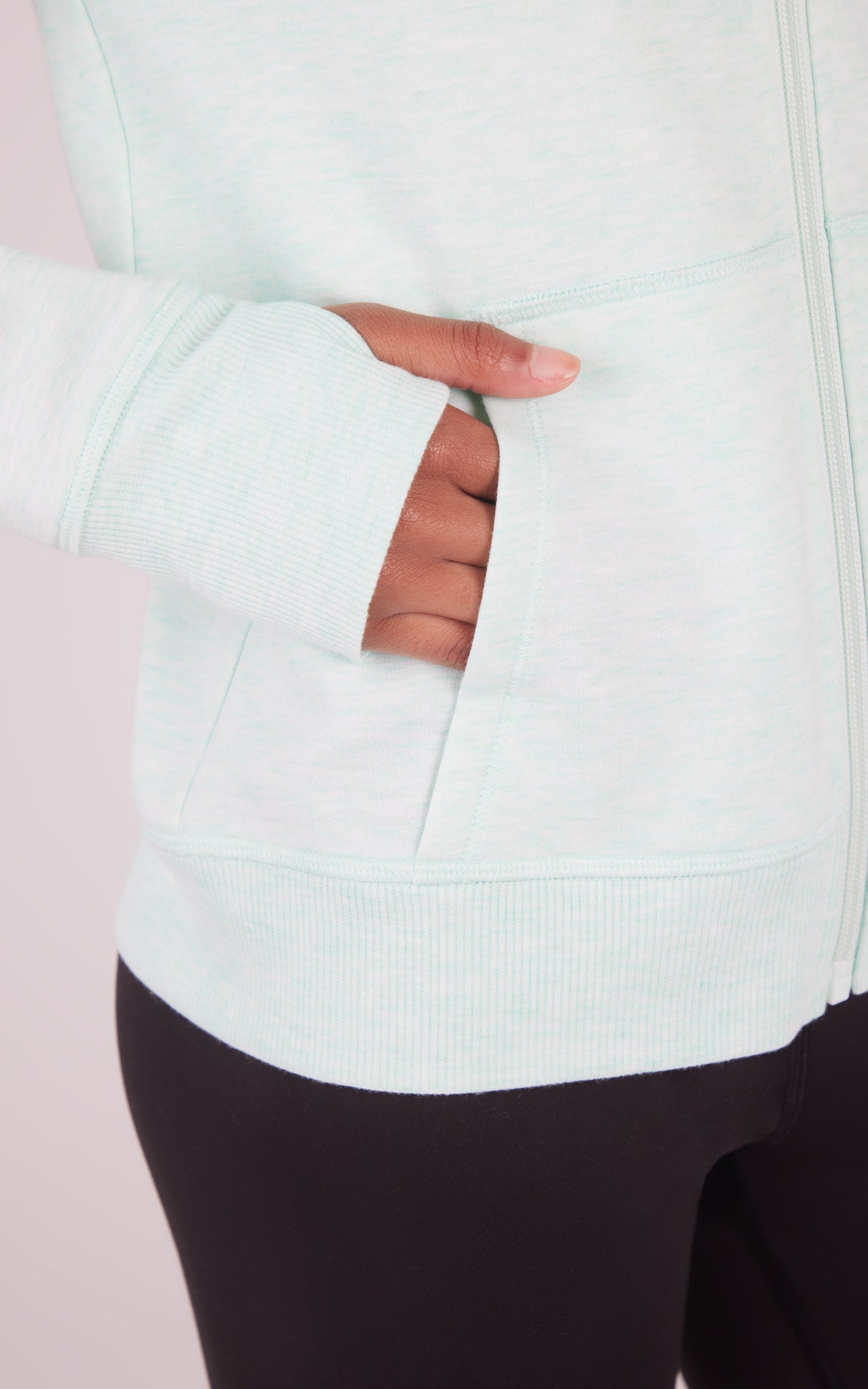 Girls Brushed Full Zip Hooded Jacket