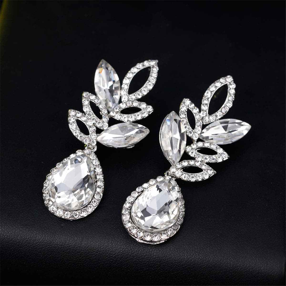 Cubic Zirconia & Crystal Marquise-Cut Botany Teardrop Earrings