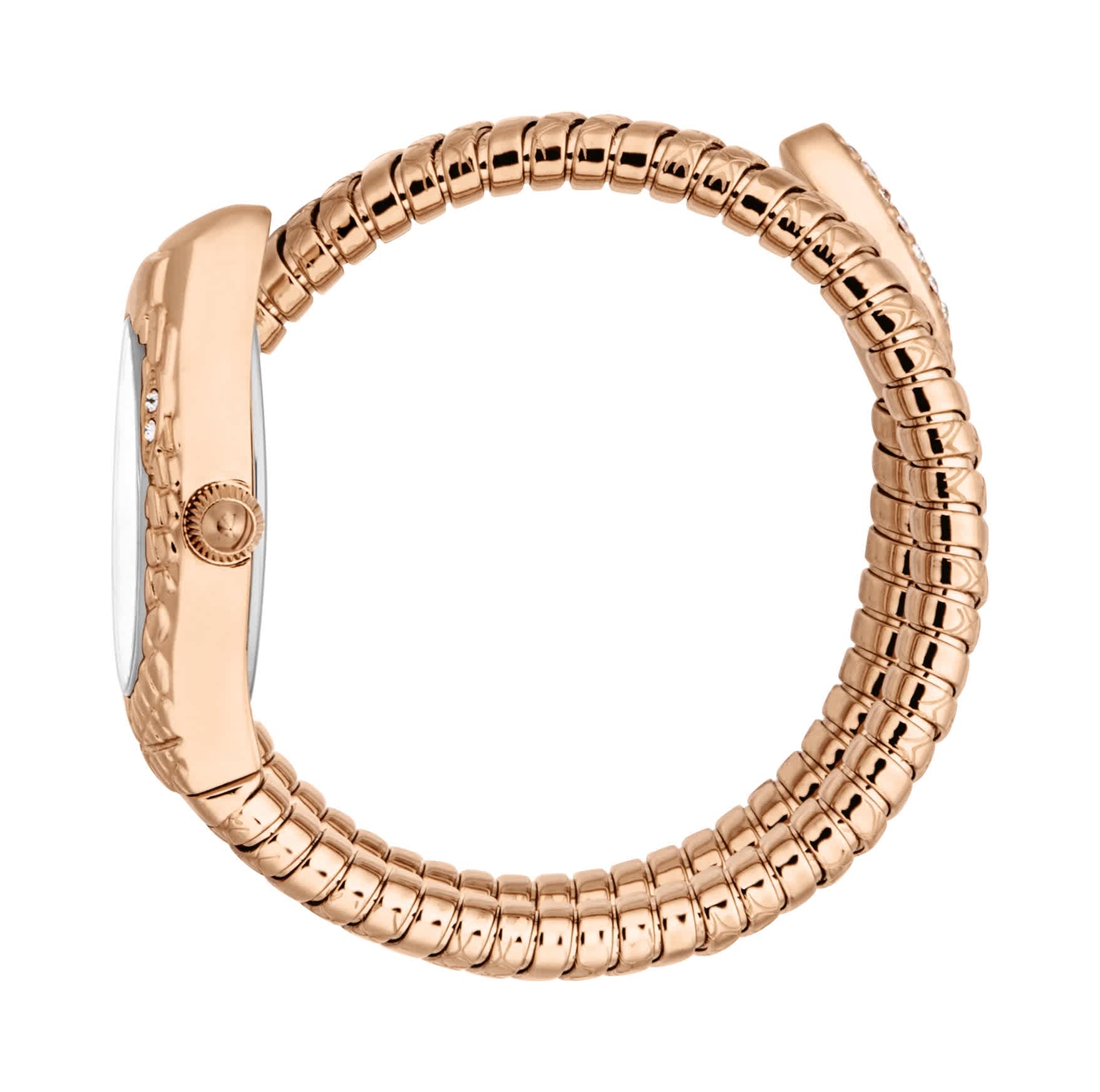 Just CAVALLI Women Watch, Rose Gold Color Case, Silver Dial, Rose Gold Color Metal Bracelet, 2 Hands, 3 Atm-4