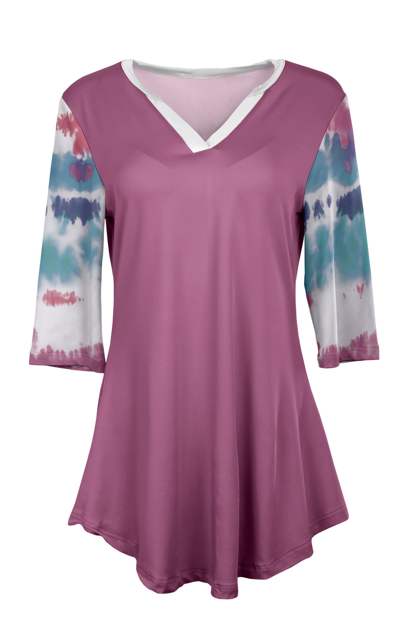 Purple Blue Tie Dye Sleeve-