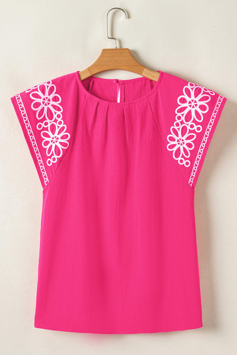 Threaded Pear Murphy Floral Embroidered Sleeve Blouse