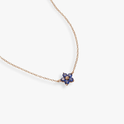 Crystal Forget-Me-Not Flower Necklace