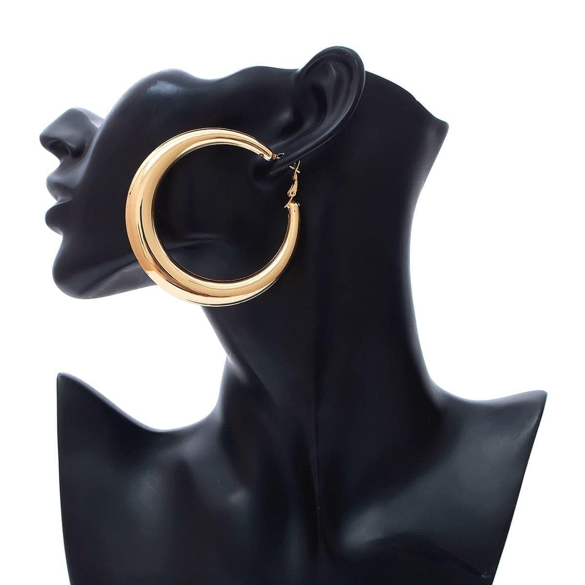 Goldtone Smooth Hoop Earrings