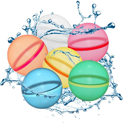 6 Pack Reusable Water Ballon - Clear