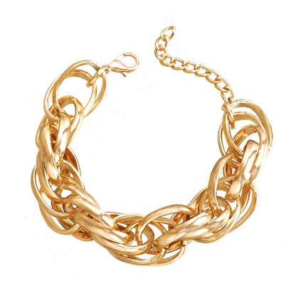 Goldtone Crossing Bracelet