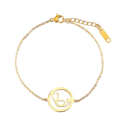 Goldtone Stethoscope Charm Bracelet