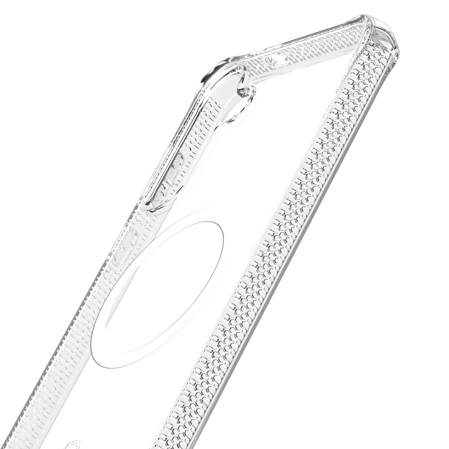 Itskins Hybrid R // Clear Magnetic Protective Phone Case for Galaxy S25+, Compatible with Magsafe, Anti-Yellowing Cell Phone Cover, Military Grade Protective Bumper - Transparent