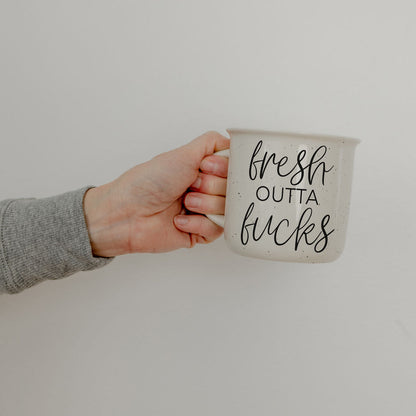 Funny adult birthday present
Fresh Outta Fucks cup for desk
Conversation starter coffee mug
Coffee mug with bold saying
Funny mug for stress relief
Large sassy coffee mug
Adult humor coffee mug
Gift for sarcastic coworker