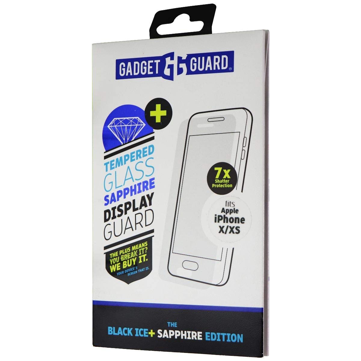 Gadget Guard (Black Ice+) Sapphire Glass for Apple Iphone Xs/X - Clear