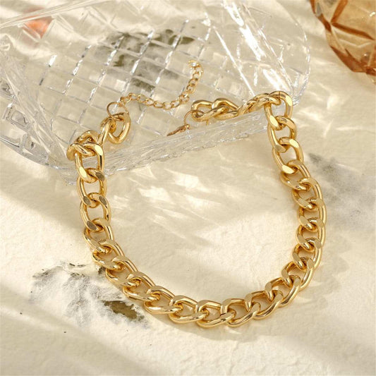 Goldtone Chunky Curb Chain Necklace