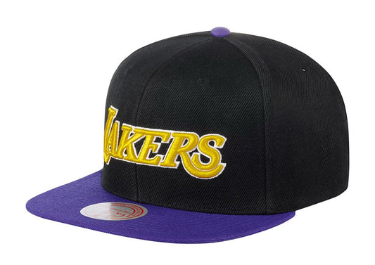 Men's Mitchell & Ness NBA Core Basic Snapback Lakers
