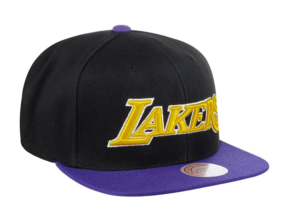 Men's Mitchell & Ness NBA Core Basic Snapback Lakers