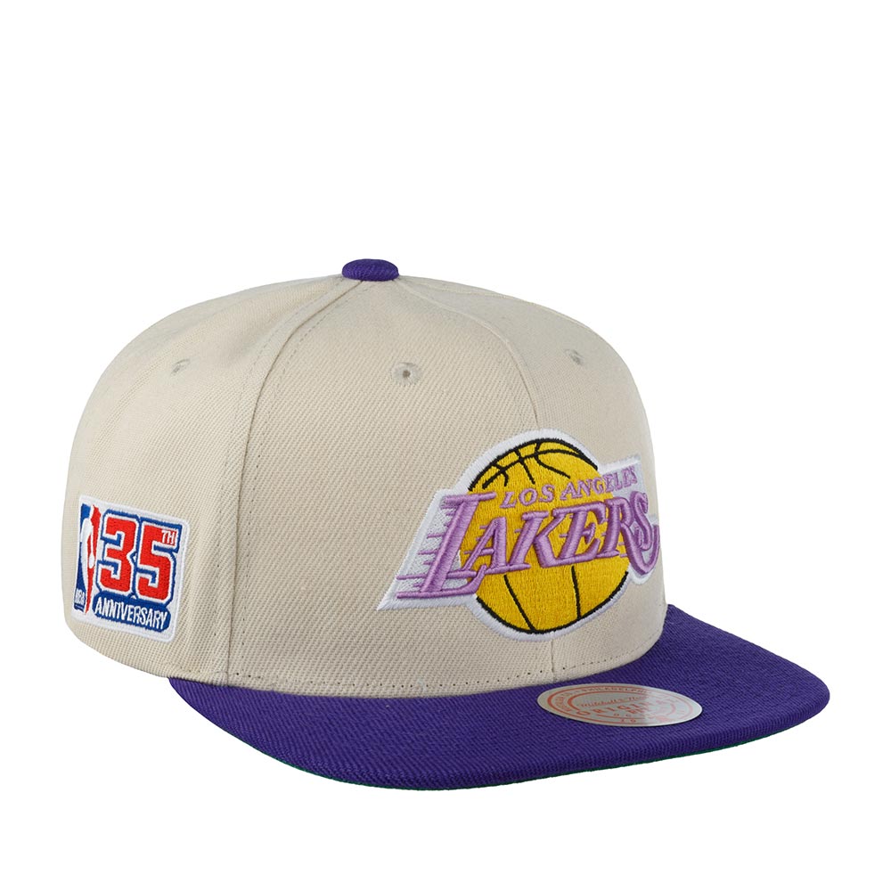 Men's Mitchell & Ness NBA 35Th Side Snapback Hwc Lakers - Off White
