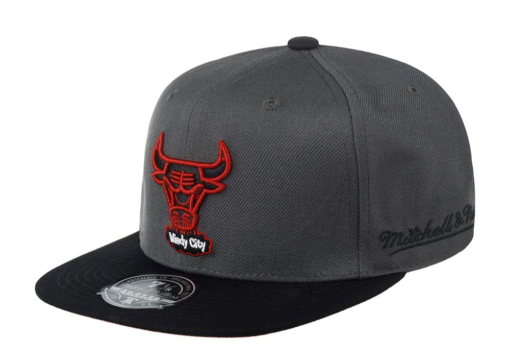 Men's Mitchell & Ness NBA Born And Bred Fitted Hwc Bulls