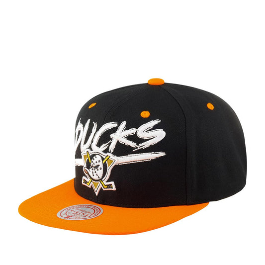 Men's Mitchell & Ness Nhl Transcript Snapback Ducks - Black-Orange
