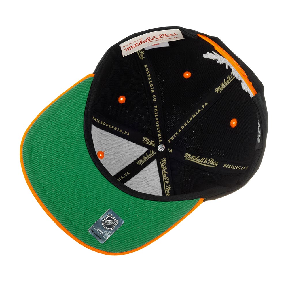 Men's Mitchell & Ness Nhl Transcript Snapback Ducks - Black-Orange