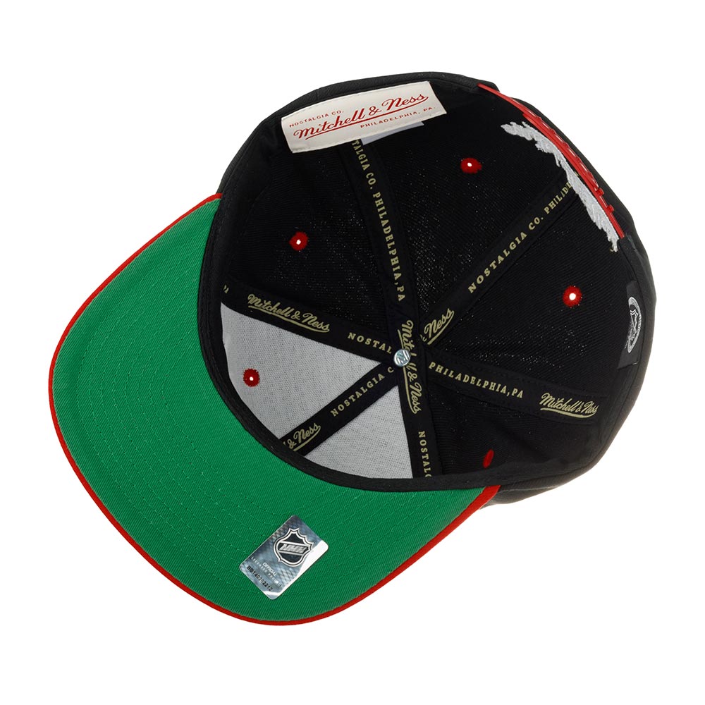 Men's Mitchell & Ness Nhl Transcript Snapback Blackhawks - Black-Red