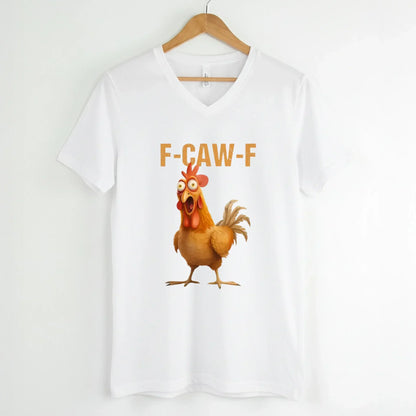 Funny F-Caw-F Rooster Unisex V-Neck T-Shirt