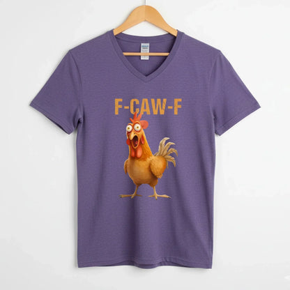 Funny F-Caw-F Rooster Unisex V-Neck T-Shirt