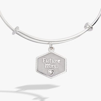 'Future Mrs.' Mother of Pearl Charm Bangle