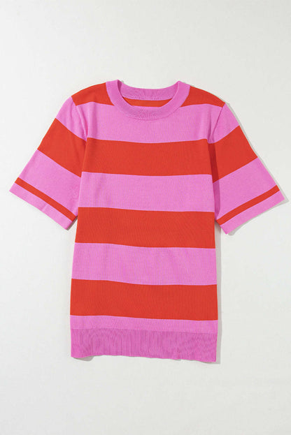 Threaded Pear Alisson Striped Knitted Top