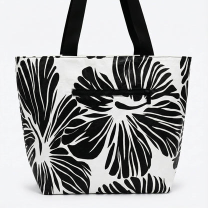 WHT BLK HIBISCUS-