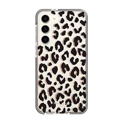 Kate Spade - New York Defensive Hardshell Case for Samsung Galaxy S23 Plus - City Leopard Black