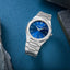 Silver Tone Blue