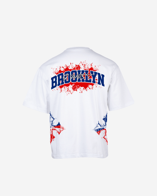 G West Brooklyn Blood Arch Logo Oversized T-Shirts